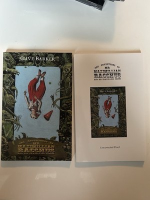 **CLIVE BARKER **SIGNED** ADVENTURES OF MAXIMILLIAN BACCHUS WITH BONUS**