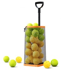 ZUKNC Lightweight Tennis Ball Hopper 50 Balls Pickleball Portable Durable Adjus
