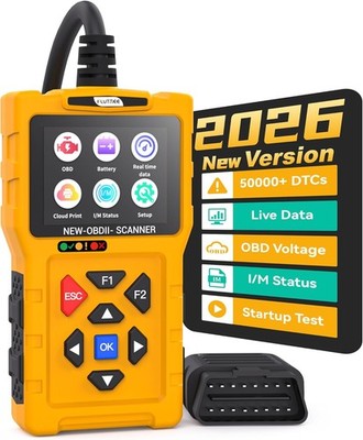 Automotive OBD2 Scanner Code Reader /Clear Battery Test & Live Data Check Engine