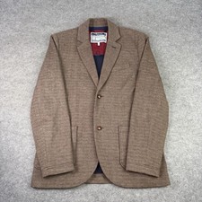 Joules Blazer Mens Medium Brown Chore Unstructured Herringbone Jacket Farhill