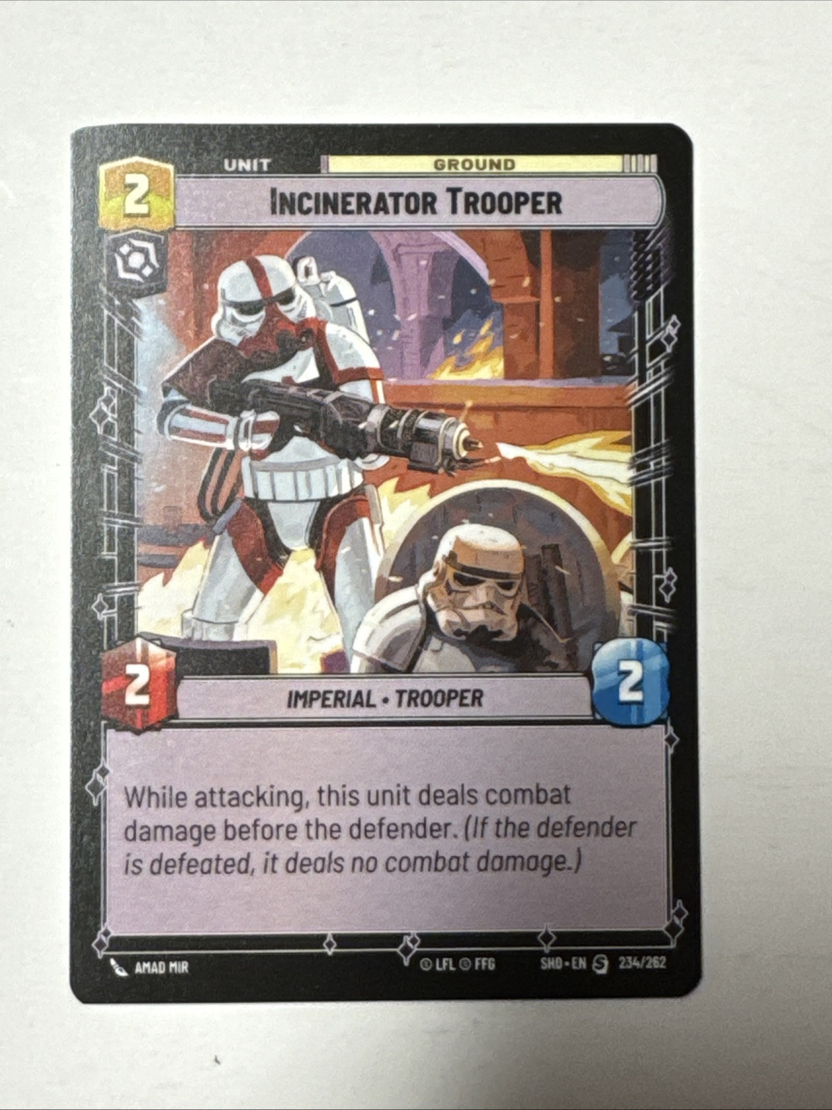 Star Wars Unlimited Incinerator Trooper (234/262) Shadows of the Galaxy