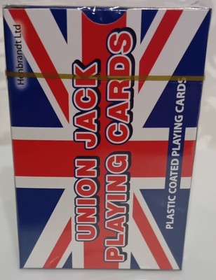 [NEU] Sealed Pack Union Jack Plastic Coated Playing Cards 9 x 6 cm Poker Rommé