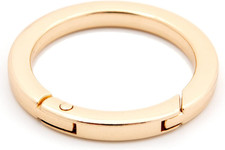 Loosco Metal O Ring for Purse Strap, 4 PCS Spring Rings for Handbag  Keys,Gold