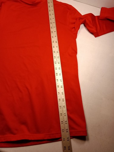 Under Armour Camicia a Compressione Finta Manica Lunga, Rosso, Teens Medium - Foto 9 di 14