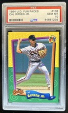 1994 Upper Deck Fun Pack Cal Ripken Jr. #108 Orioles PSA 10 GEM MINT