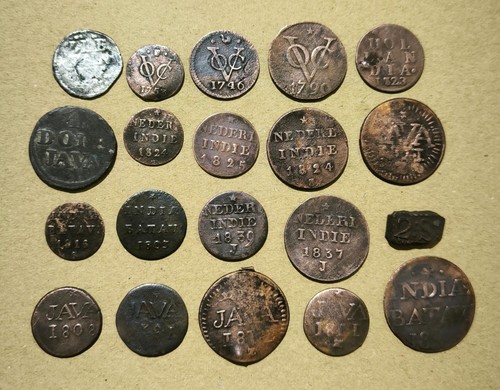 Collector Set 20 Pcs Dutch Netherlands VOC 1752-1839 SILVER ,Tin,Copper Coin_T44