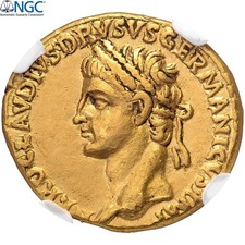 [#906742] Nero Claudius Drusus, Aureus, 41-45, Lugdunum, Gold, NGC, XF 5/5-2/5, 
