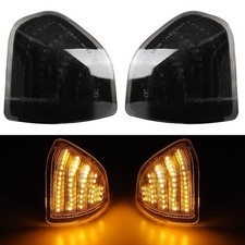 Dynamic LED Side Mirror Turn Signal Light Left Right Rear View Lamps Smoked...