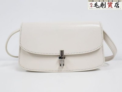 THE ROW E W SOFIA Small W1569 L39 Ivory Ladies Leather Crossbody Excellent Condi