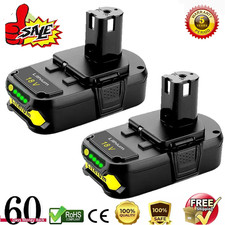 2PACK 18V Battery Pack For Ryobi One Lithium System P102 P103 P105 P107 P108