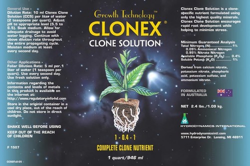 Clonex Cloning / Seedling Feeding Solution All Custom Sizes Available BAY HYDRO - Bild 1 von 6