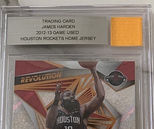 2019-20 Panini Revolution James Harden 2012-13 Game Used Jersey Patch Beckett - Picture 2 of 3