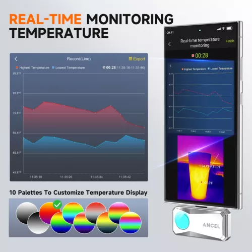 Thermal Imaging Camera IR Resolution 256X192 25Hz Frame Rate Android USB-Type-C - Picture 7 of 19