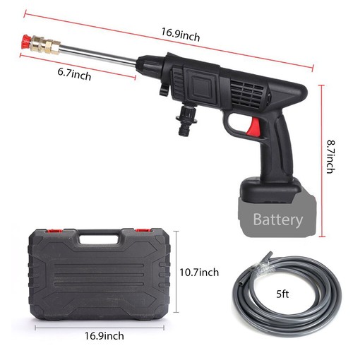 Wireless High Pressure Car Washer Portable Car Wash Cleaner Machine Water Gun US - Picture 2 of 11