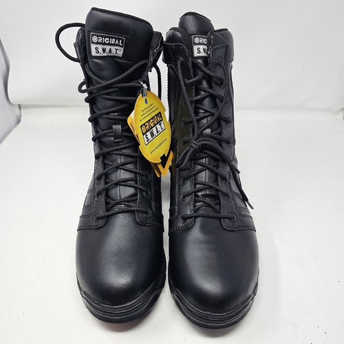 Original SWAT Metro Air 9" Side Zip Black Leather Boots 123401 Mens Size 13W NEW - Picture 2 of 14
