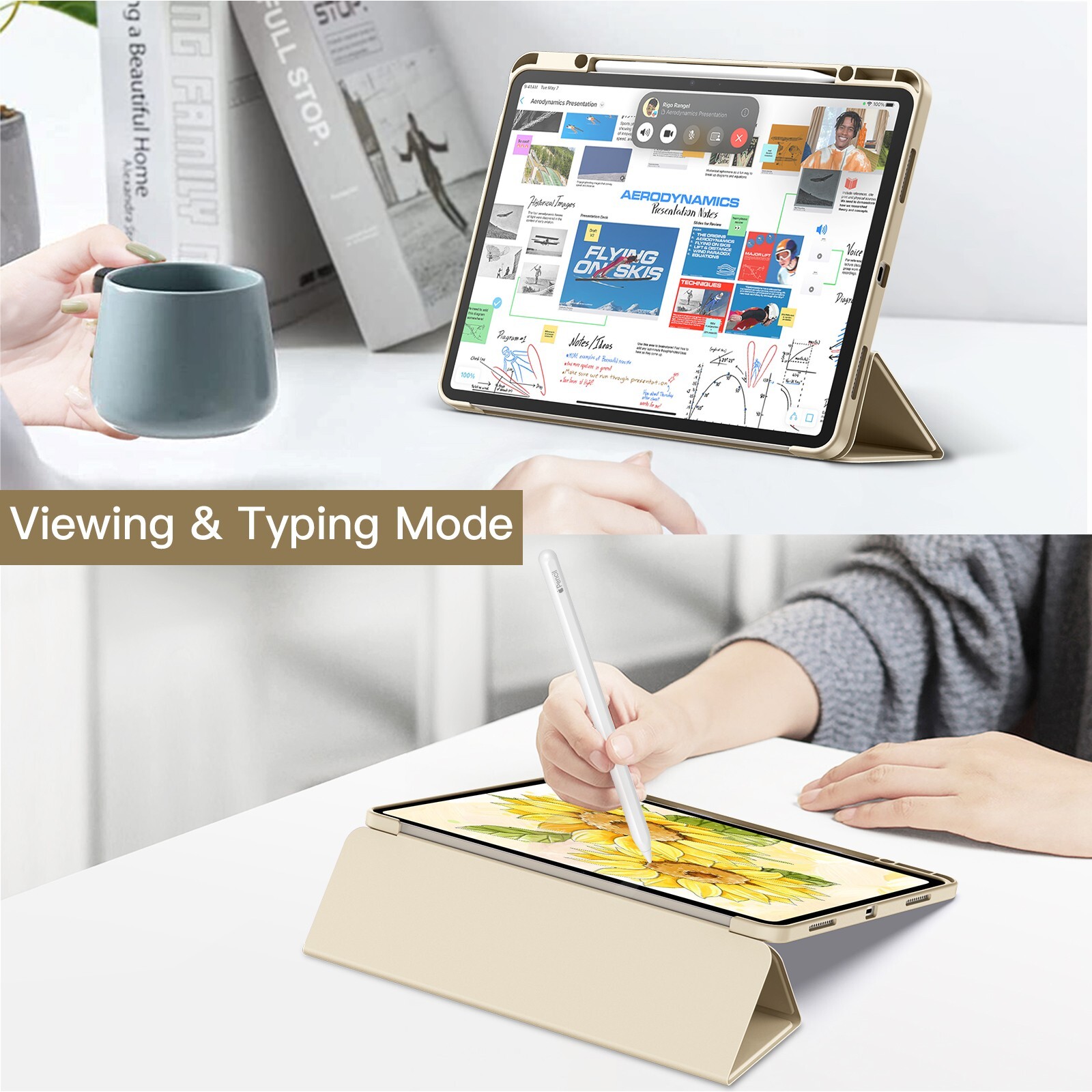 JETech Case for iPad Air 13-Inch M4/M3/M2 (2026/2025/2024) with Pencil Holder