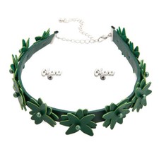 Oh My Disney Authentic Lilo Stitch Womens Jewelry Set Choker Earrings NWT