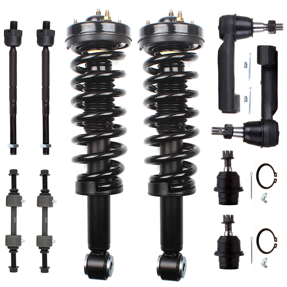 2009-2013 Ford F-150 2WD Front Suspension Kit with Struts Sway Bar Tie Rods Ball Joints  