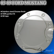 Fuel Gas Tank Door Cover Cap For 05-08 Ford Mustang Chrome Stainless Steel