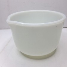 Vintage Fire-King White Milk Glass Mixing Bowl For Sunbeam 6.5