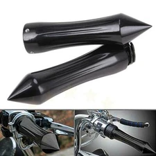 1" Black Handlebar Hand Grips For Harley Touring Road King Street Electra Glide