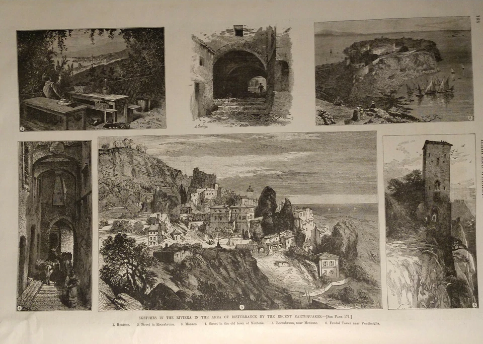 HARPER's Weekly March 5 1887 James Strong Riviera Earthquake James Russell Lowel - Image 3 of 3