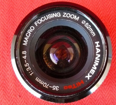 Objectif Zoom Hanimex HiTech 35-70 Mm – Macro Monture PK Occasion | Ouverture F/2.8, Filtre 55mm