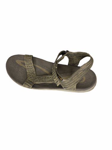 Teva Terra Floaters Mens Sandals 12 Knit Green Black 1091592 Flats Slip on  | eBay