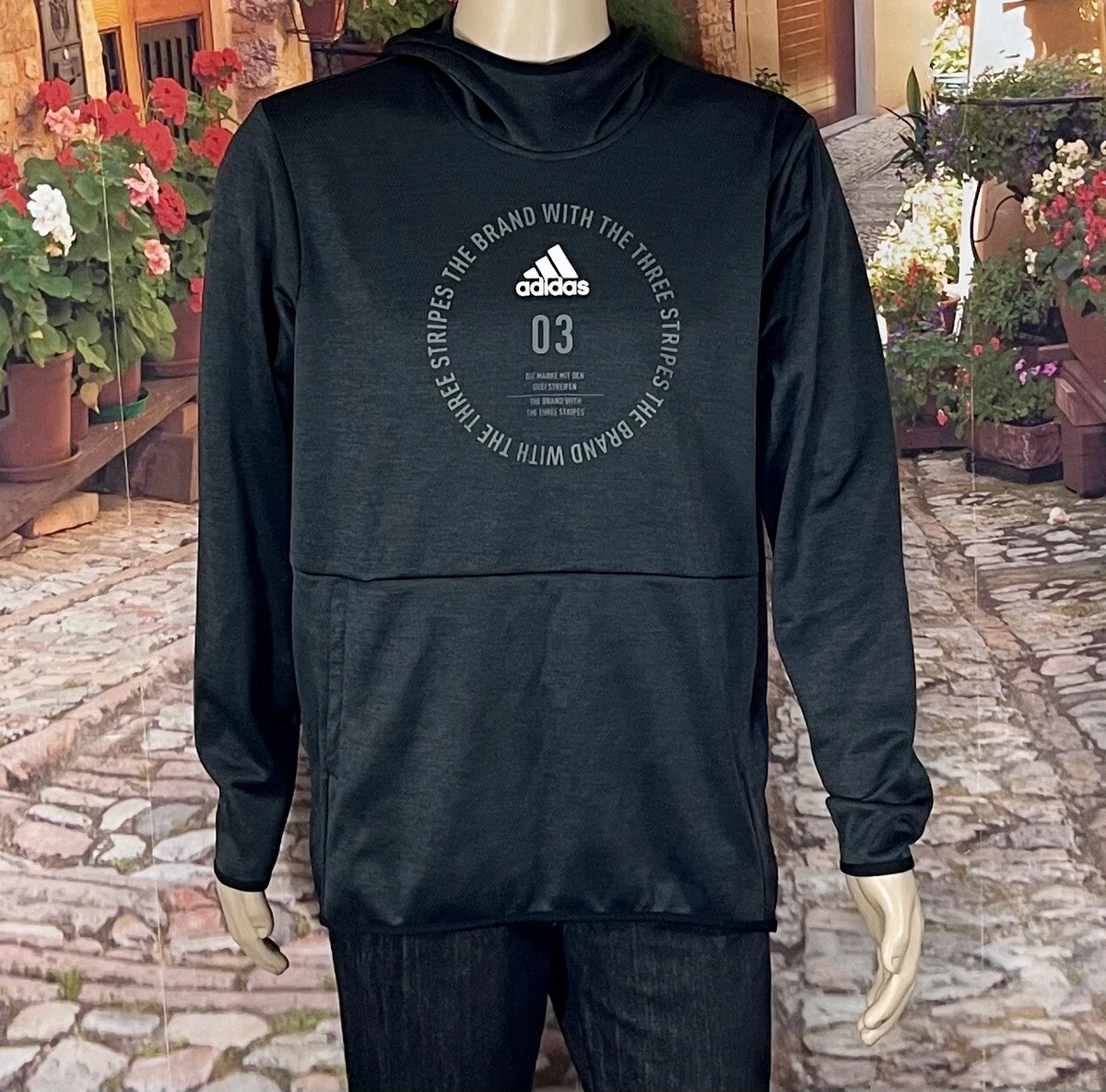 Adidas hoodie brand clearance with the 3 stripes