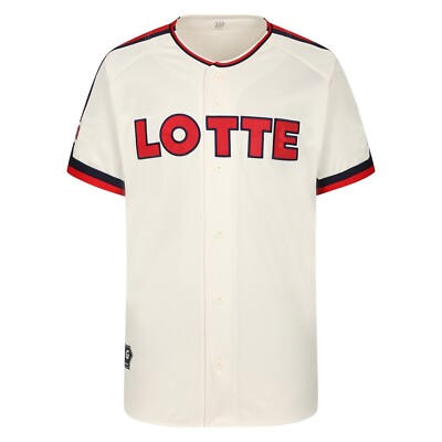 busan Lotte Giants ベースボールシャツ 刺繍ロゴ 韓国プロ野球 KBO Korean Baseball Busan Lotte Giants Authentic Champion Home