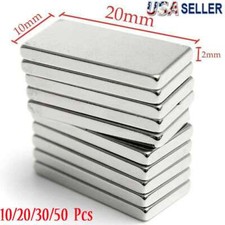 50X Large Neodymium N52 Block Magnet Super Strong Rare Earth Rectangle 20x10x2mm