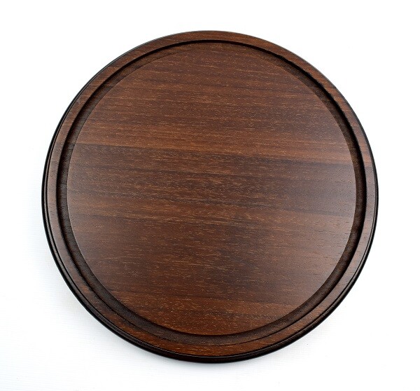 Dark Brown Wooden Base 40 cm for Glass Dome
