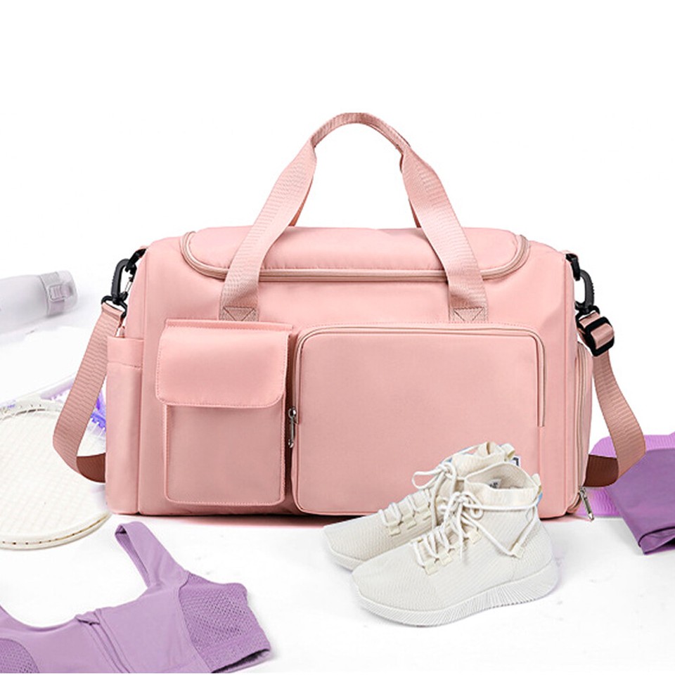 Sports Gym Bag Duffel Bag with Shoe Compartment Weekender Travel Bag