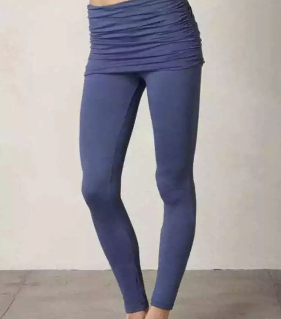 PrAna Blue Remy Performance Yoga Leggings With Skirt Size XL C13