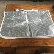 Large Lululemon Reusable Shopping Tote - Silver/White