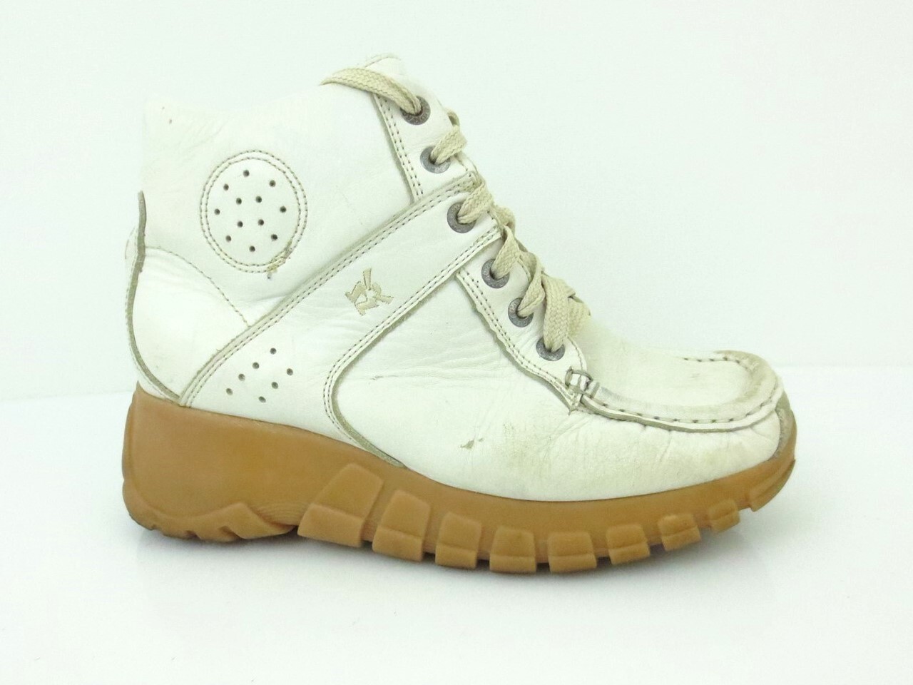 MAG Women\u0026#039;s Boots Megamok 5051 White Leather Bootie Size EUR 38 US  7.5M [B25] | eBay