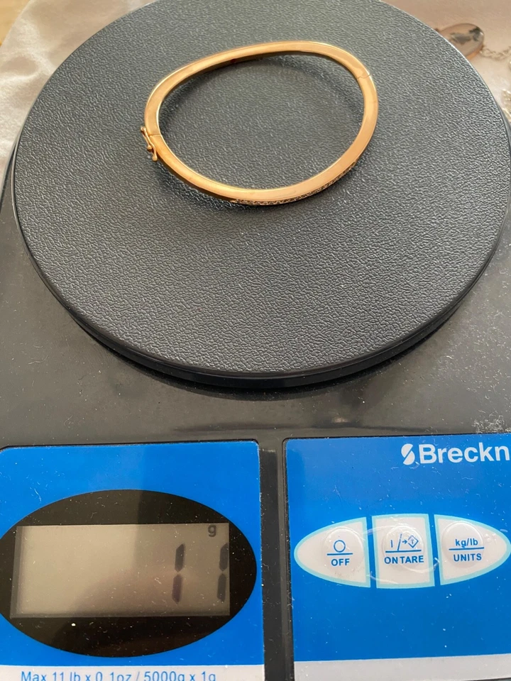 Brazalete Roberto Coin 0,20 quilates diamante oro rosa 18 quilates ondulado 11 gr Foto 2 de 4