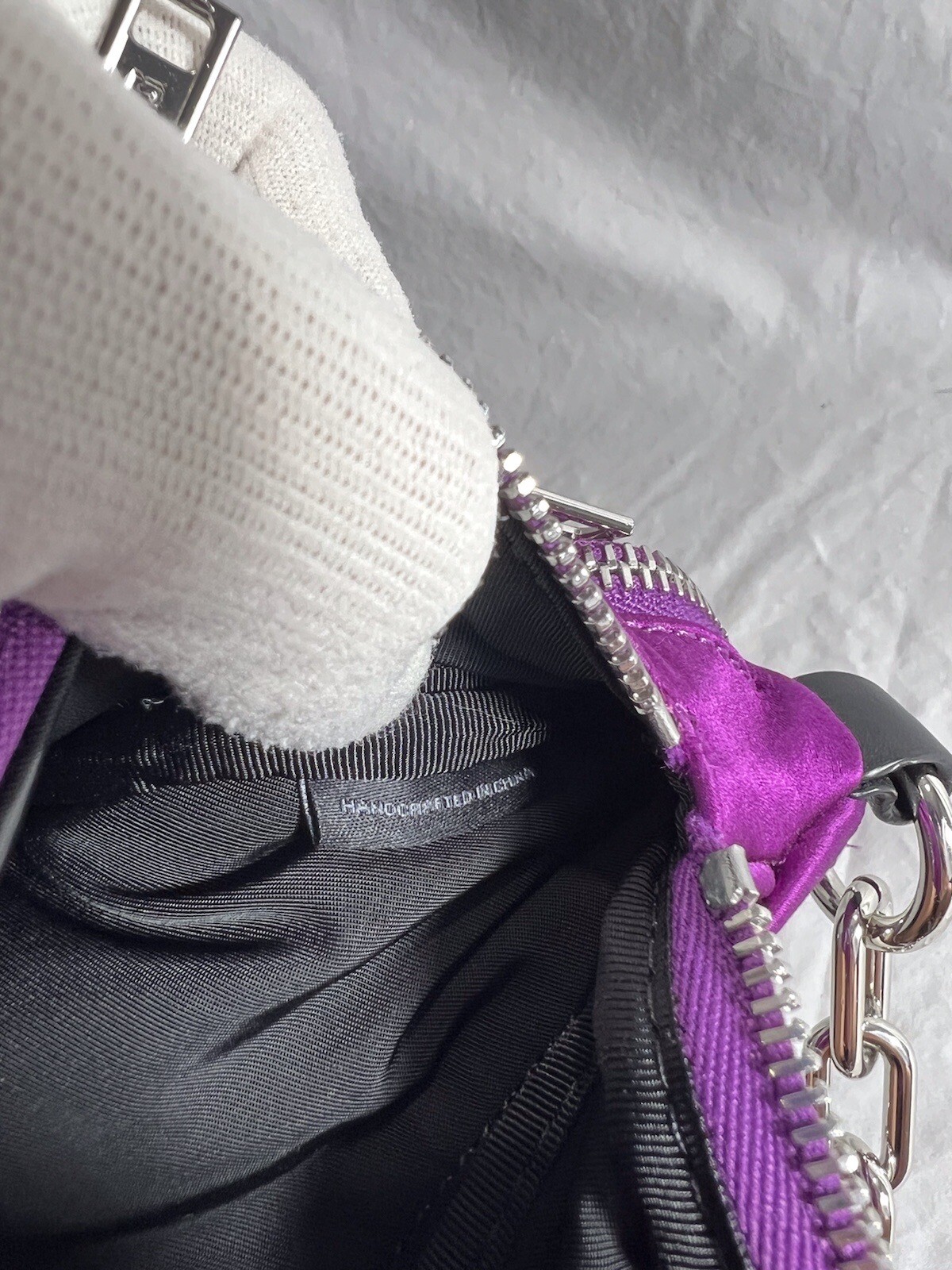 ALEXANDER WANG Purple Satin and Leather Women's Crossbody Bag image 4