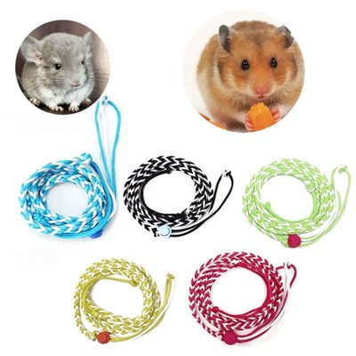 Ratten-Geschirr & Leine Set Aus Kunstleder - Weiches Hamster-Gehgeschirr Mit Glöckchen In 3 Größen