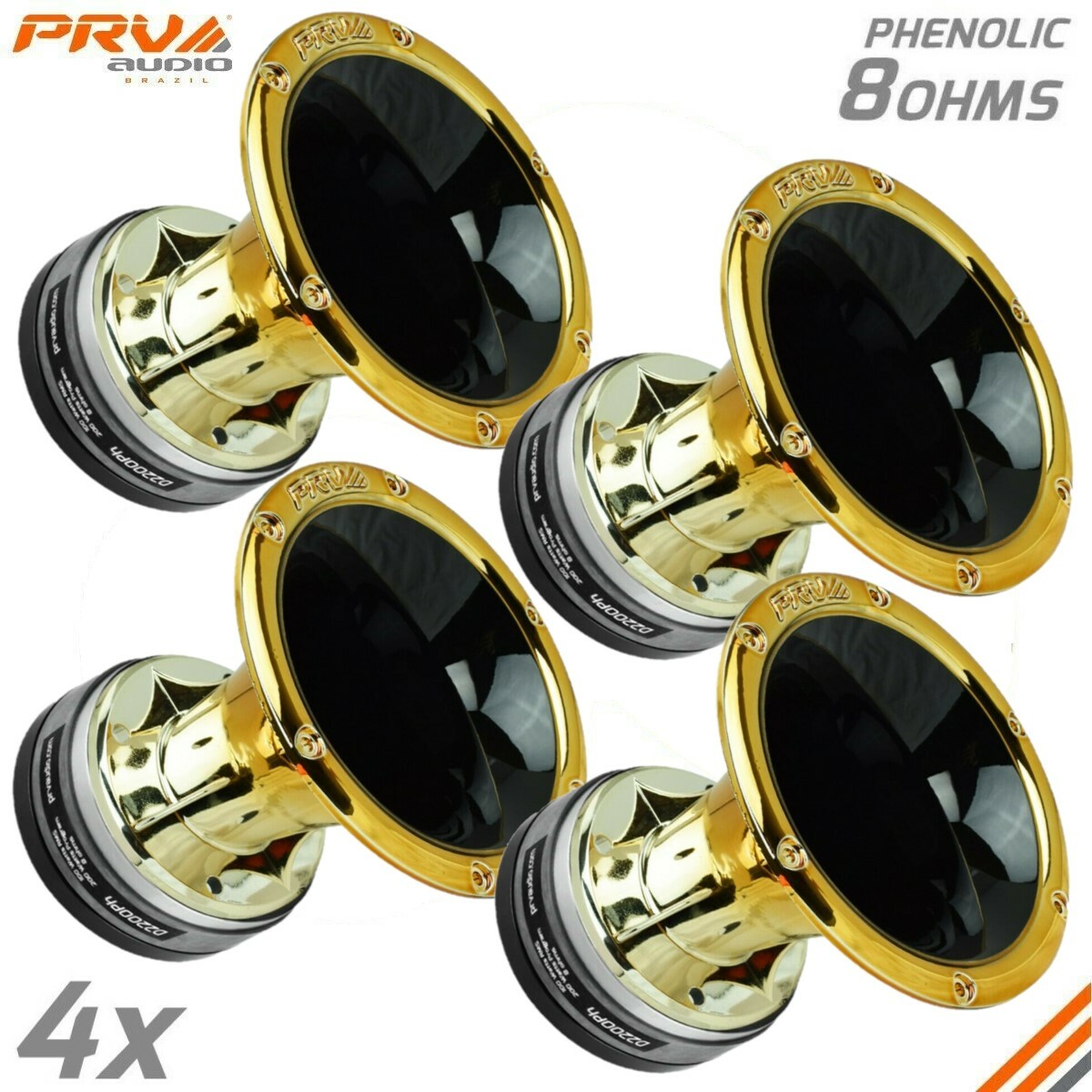 4x PRV D2200Ph Pro Audio Phenolic Compression Driver 800W + WGP14