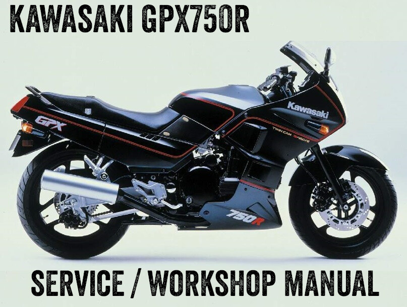 1988-1996 Kawasaki GPX750R GPX750 ZX750F Repair Workshop Service