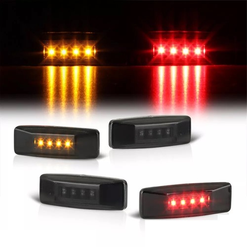For 94-02 Dodge Ram 3500 Dually Rear Side Marker Fender LED Bed Light Lamp Smoke - Picture 2 of 7