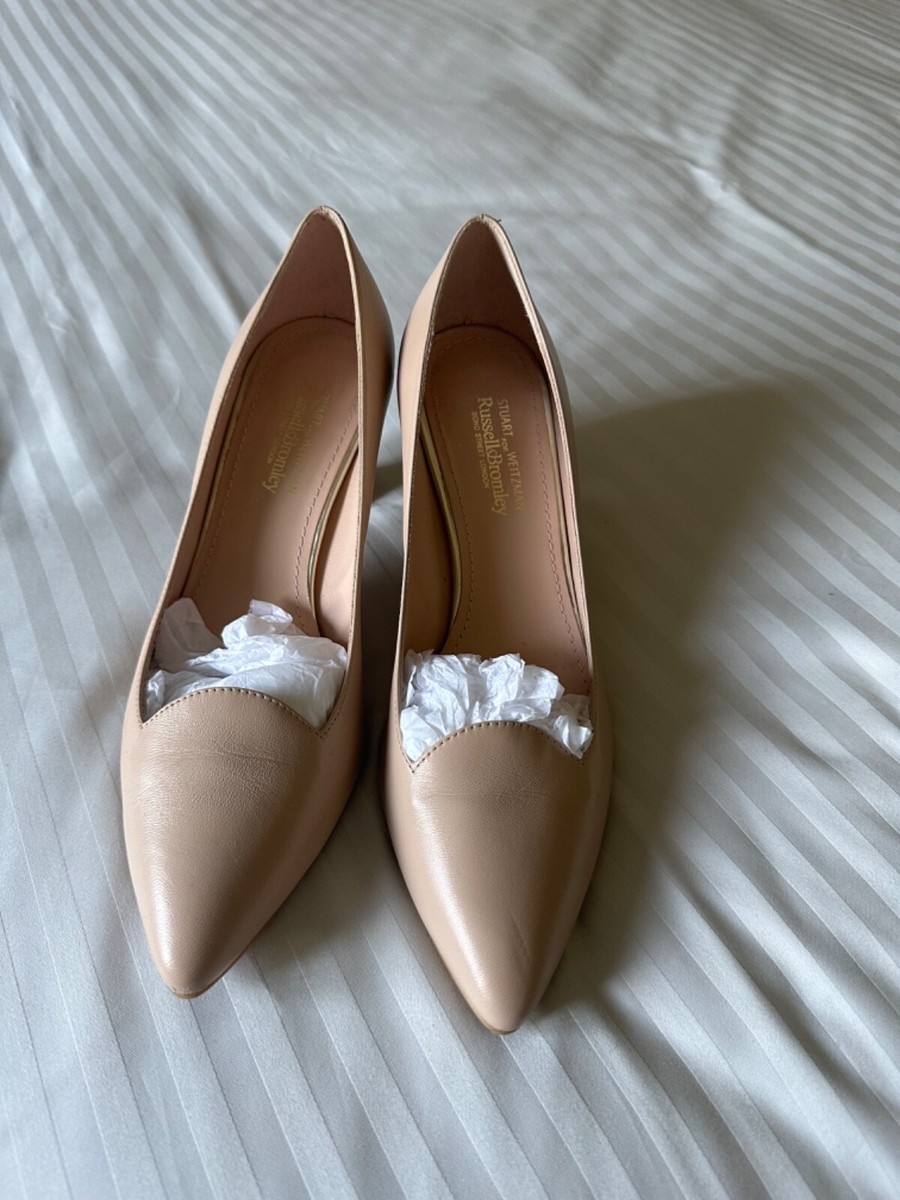 Escarpins Noirs & Argent Stuart Weitzman (Russell & Bromley) Taille UK7 - Talons Hauts Occasion