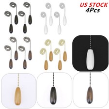 4xCeiling Fan Pull Chain Beaded Ball Extension Wooden Pendant Chain Light Lamp