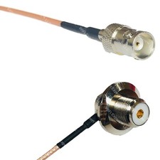RG316 BNC FEMALE to UHF Female Angle Bulkhead RF Cable Rapid-SHIP LOT