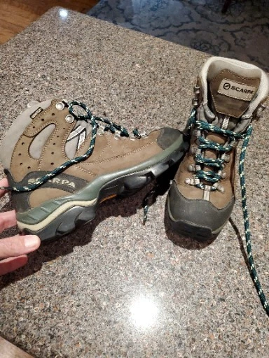 SCARPA ZG Gore-Tex Vibram Hiking Boots Brown Leather US Men 8.3 women 7.3 Yes .3 - Image 2 of 4