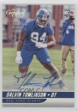 2017 Certified Cuts Rookies Scripts Silver 9/99 Dalvin Tomlinson #173 Auto pu3