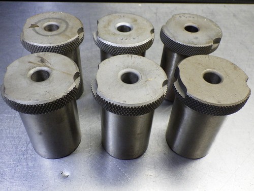 6 Various Brand 27/64" Slip Fixed Drill Bushings 1.5" Body Dia. - Picture 3 of 3