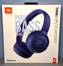 JBL Tune 510BT Wireless Bluetooth On-Ear Headphones Mic Extra Bass in Blue -NEW