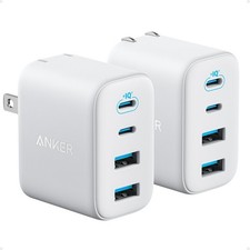 Anker Zolo USB C Charger Block, 2-Pack 4-Port Wall Adapter with 50W Max Output